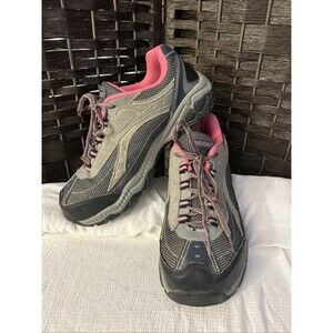Brahma Womens_steel Toe Safety Work Shoe With Laces Size 9 Gray/black & Pink